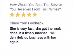 Client Review Tricii Writes