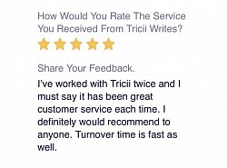 Client Review Tricii Writes